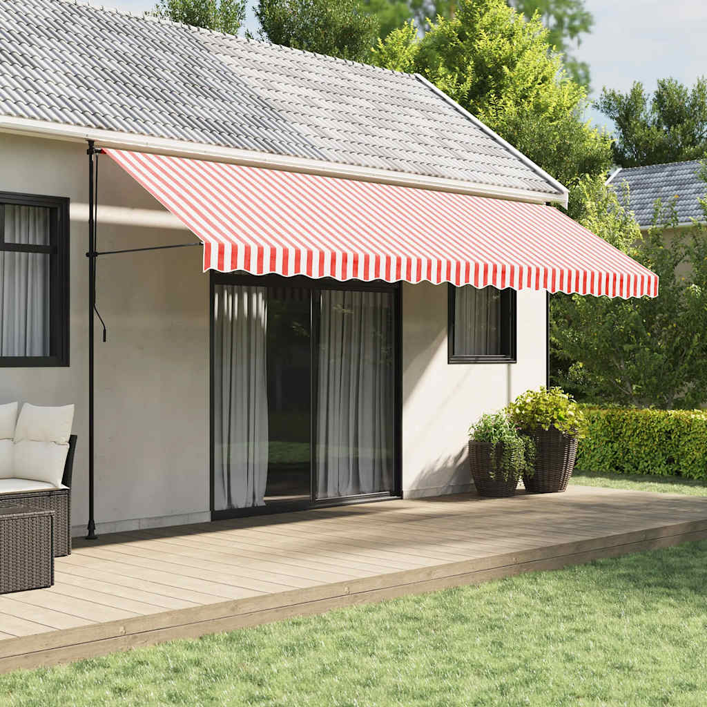 foto del prodotto tessuto di ricambio per tenda strisce rosse e bianche 5x3,5 mcod mxl 91946