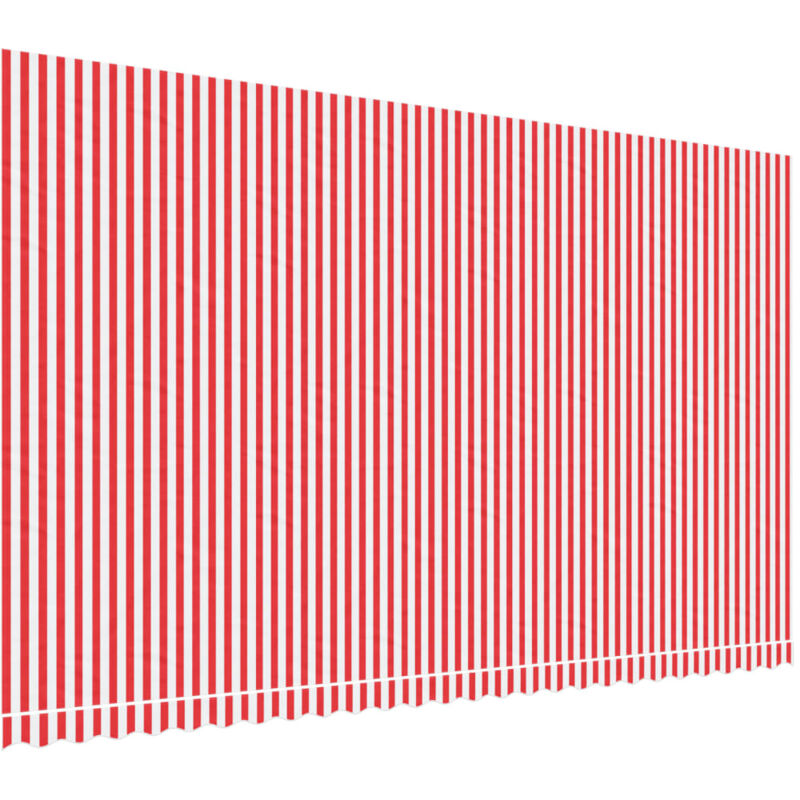 foto del prodotto tessuto di ricambio per tenda strisce rosse e bianche 6x3,5 m vidaxl
