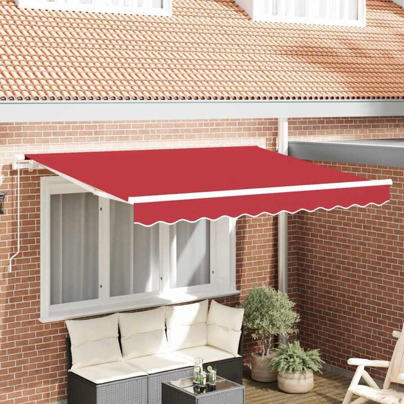 foto del prodotto tessuto di ricambio per tende per telaio 3.5x2 m rosso vidaxl