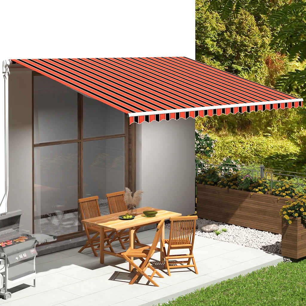 foto del prodotto tessuto di ricambio tenda da sole arancione e marrone 5x3,5 m vidaxl 609226