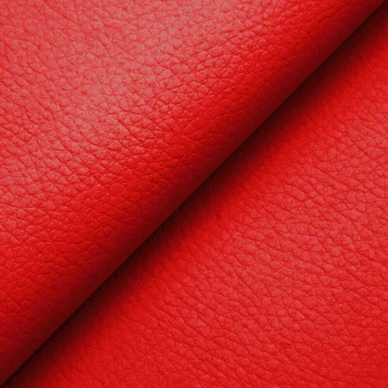 foto del prodotto tessuto ecopelle idrorepellente pelle sintetica morbida rivestimento poltrone sedute rosso 140x180 cm