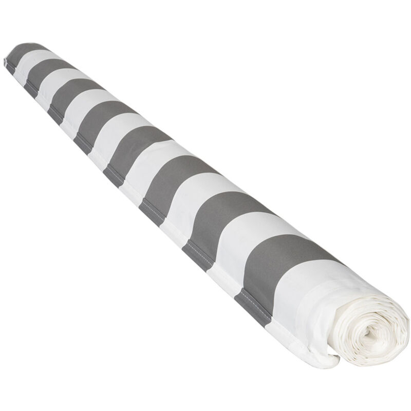 foto del prodotto tessuto per tende da sole saule 2,5 2m tessuto a righe bianco grigio