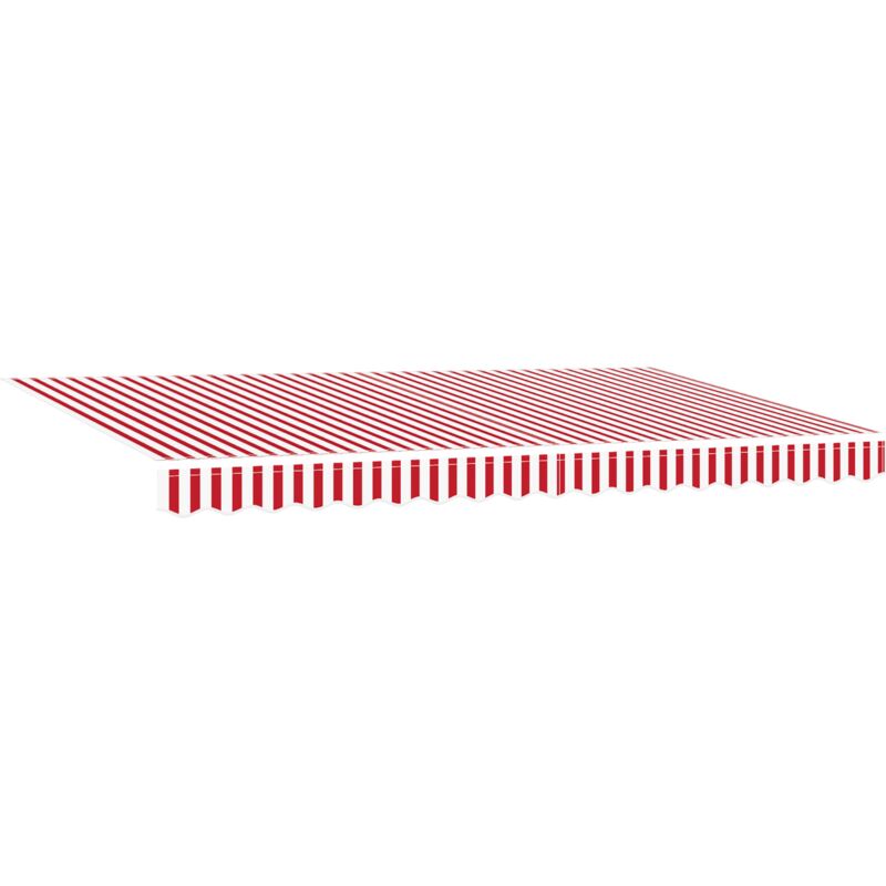 foto del prodotto tessuto sostitutivo della tenda per telaio 4x2 m rosso e bianco vidaxl