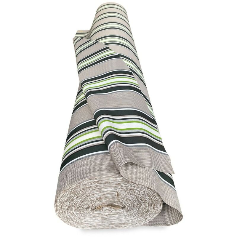 foto del prodotto tessuto vertigo tenda da sole impermeabile 100 poliestere h 150 cm, venduto a metro ideale per esterni, gazebo, verande righino verde