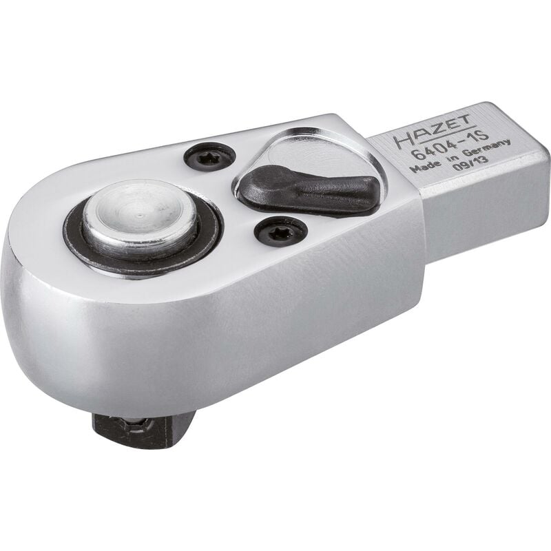foto del prodotto testa ad innesto con cricchetto reversibile 6404 1s attacco quadro ad innesto 14 x 18 mm, massiccio attacco quadro, massiccio, 1 2 di pollice