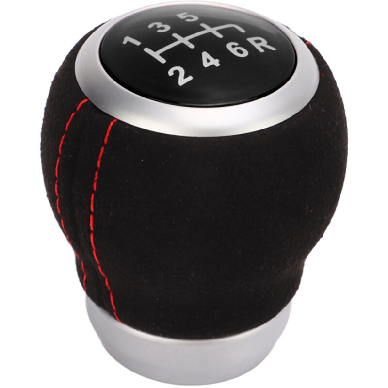 foto del prodotto testa del cambio a 6 marce per auto anello in argento sostituzione ergonomica resistente all usura per subaru black top zoternen