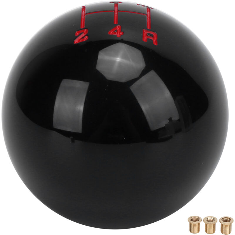 foto del prodotto testa del pomello del cambio m12x1.25 5 velocit resistente all usura con 3 adattatori accessorio universale per automobili nero zoternen