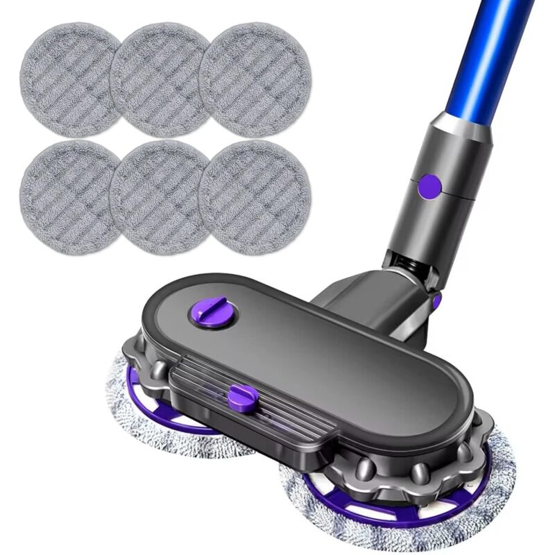 foto del prodotto testa di pulizia elettrica per aspirapolvere dyson v7 v8 v11 v10, testa di pulizia per mocio bagnato e asciutto con aspirapolvere e mocio, accessorio