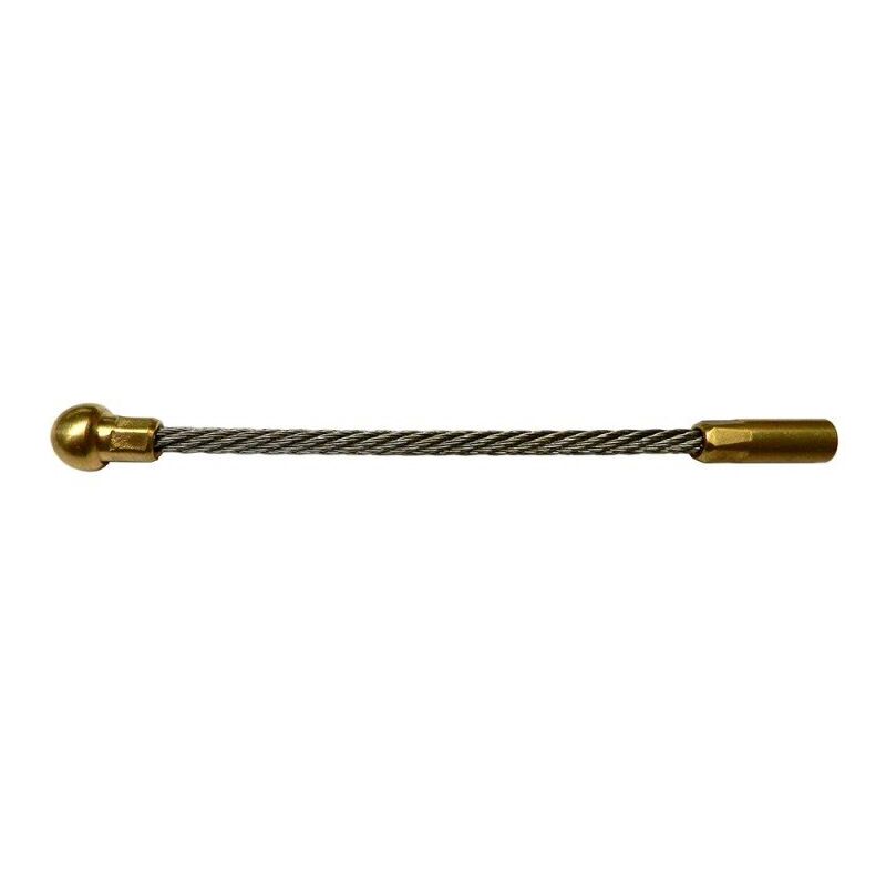 foto del prodotto testa flessibile guida curve in corda d acciaio inox, per sonde tiracavi 6mm, filettatura m5 velamp asl01