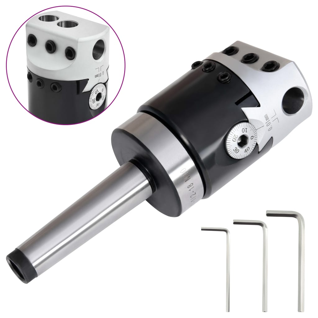 foto del prodotto testa foratura 50 mm con gambo mt2 per tornio fresatura cod mxl 16573