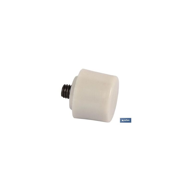 foto del prodotto testa martello in nylon bianco 45 mm