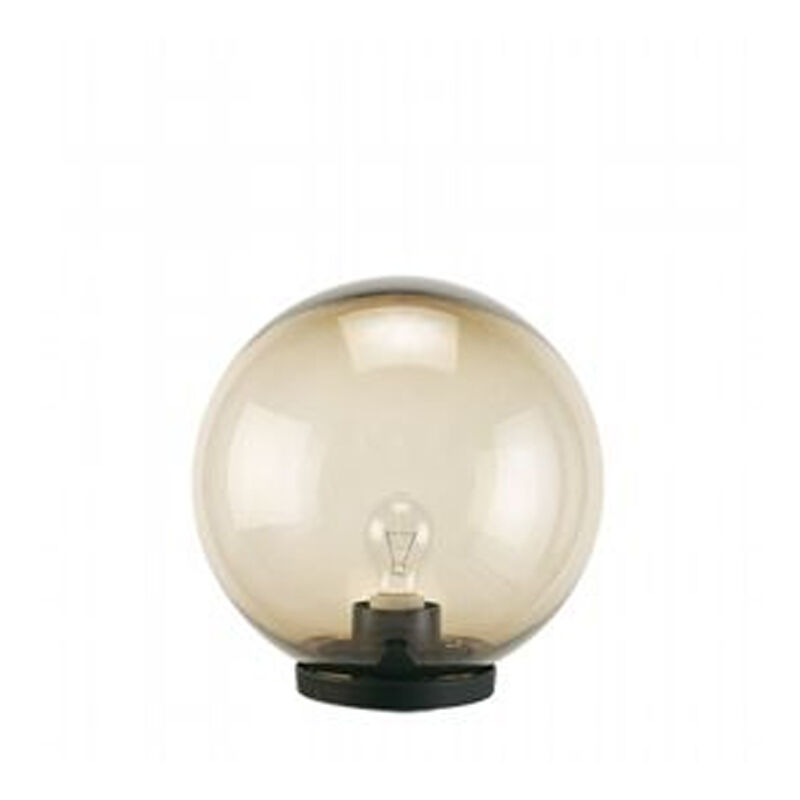 foto del prodotto testa palo 1 luce globo in termoplastco sfera 20 cm nero fume 