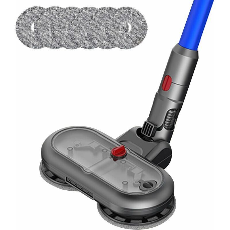foto del prodotto testa per mocio elettrico per aspirapolvere dyson v15 v11 v10 v7 v8, accessorio spazzola dyson con serbatoio dell acqua rimovibile, 6 mocio lavabili,