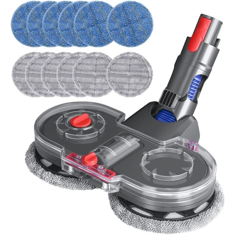 foto del prodotto testa per mocio elettrico per aspirapolvere dyson v15 v11 v10 v8 v7 con serbatoio dell acqua rimovibile, 12 panni lavabili