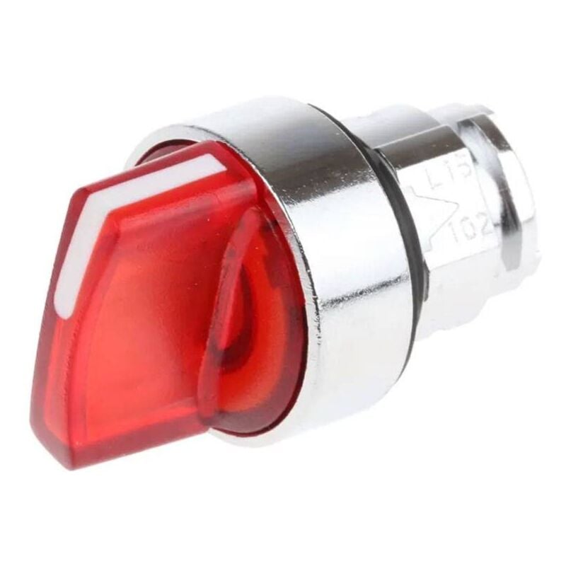 foto del prodotto testa selettore telemecanique luminoso led rosso 2 posizioni zb4bk1243