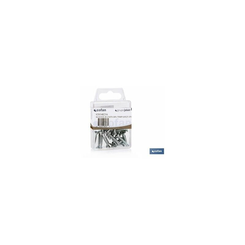 foto del prodotto testa svasata autoforante din 7504p 48x16mm zinco blister 9 unit 