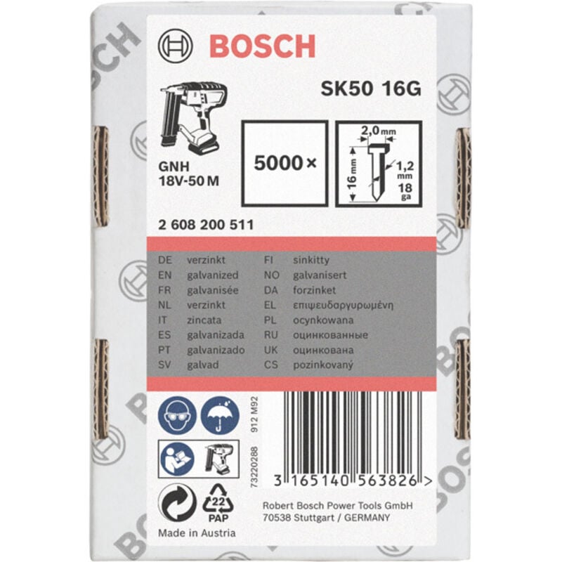 foto del prodotto testa svasata sk50 16g 1,2 mm, 16 mm, 16 mm, zincato