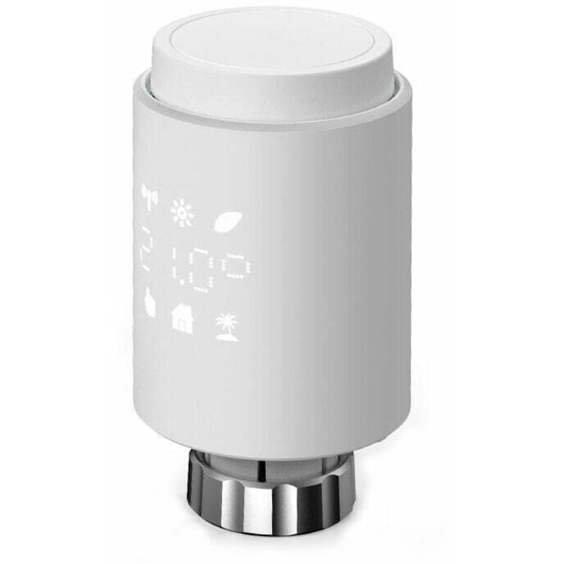 foto del prodotto testa termostatica intelligente e connessa accessorio connesso al wi fi per le teste dei tuoi radiatori compatibile con alexa, google assistant e