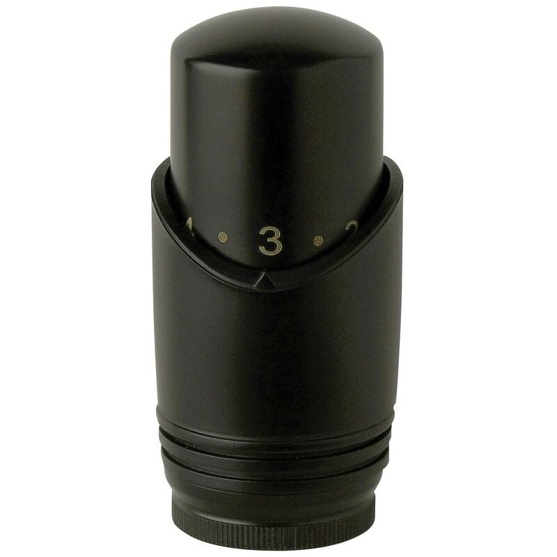 foto del prodotto testa termostatica nero opaco con sensore incorporato arteclima 31012no nero opaco