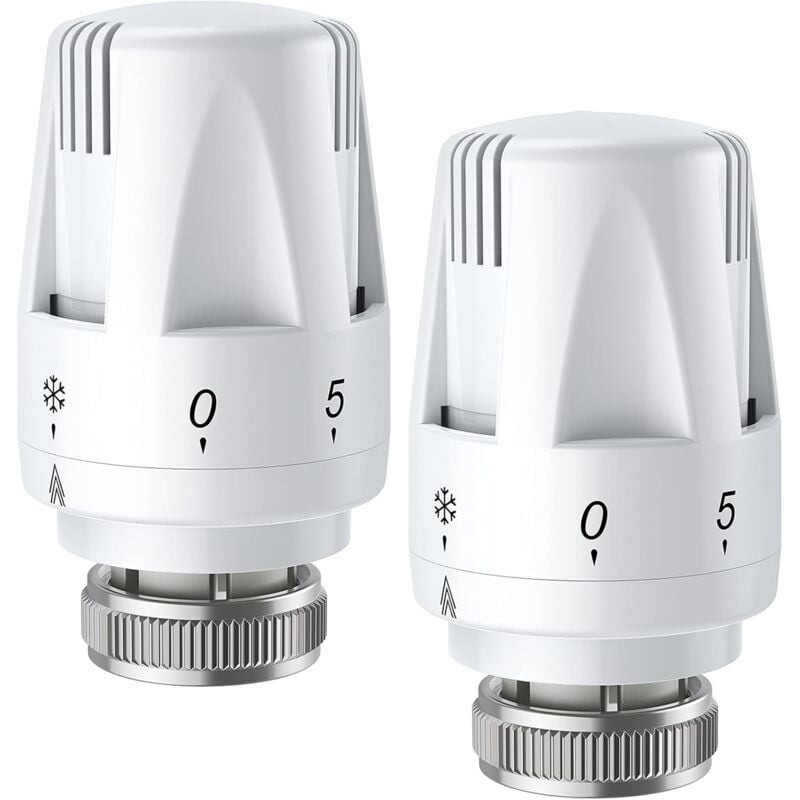 immagine 0 del prodotto testa termostatica per radiatore, 2 pezzi, testa termostatica per radiatore trv m 30 x 1,5, testa di ricambio per valvola termostatica per radiatore,