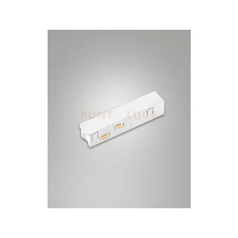 foto del prodotto testata alimentazione per binario 48v bianco l 8,1 x h 1,8cm track 2,74