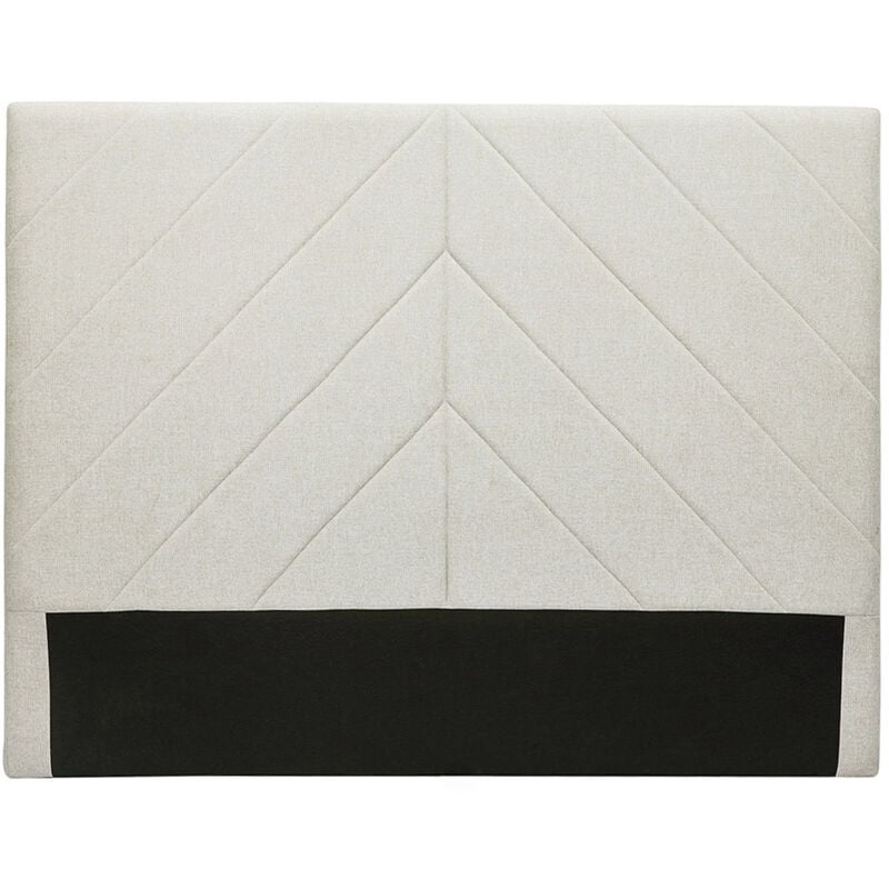 foto del prodotto testata letto in tessuto effetto velluto beige l160 cm avah