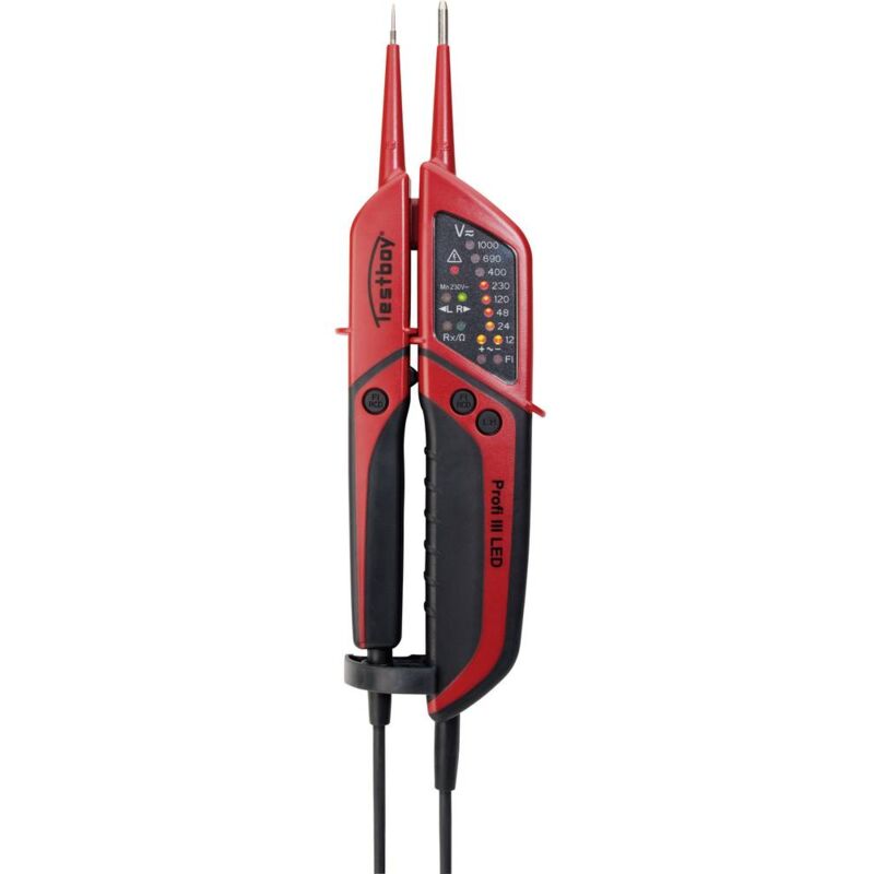 foto del prodotto testboy profi iii led tester di tensione a due poli cat iv 1000 v led, acustico, vibrazione
