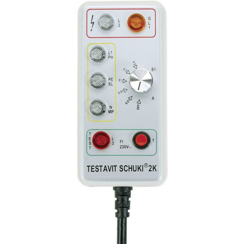 foto del prodotto testboy testavit schuki 2k tester presa di corrente cat iii 300 v led