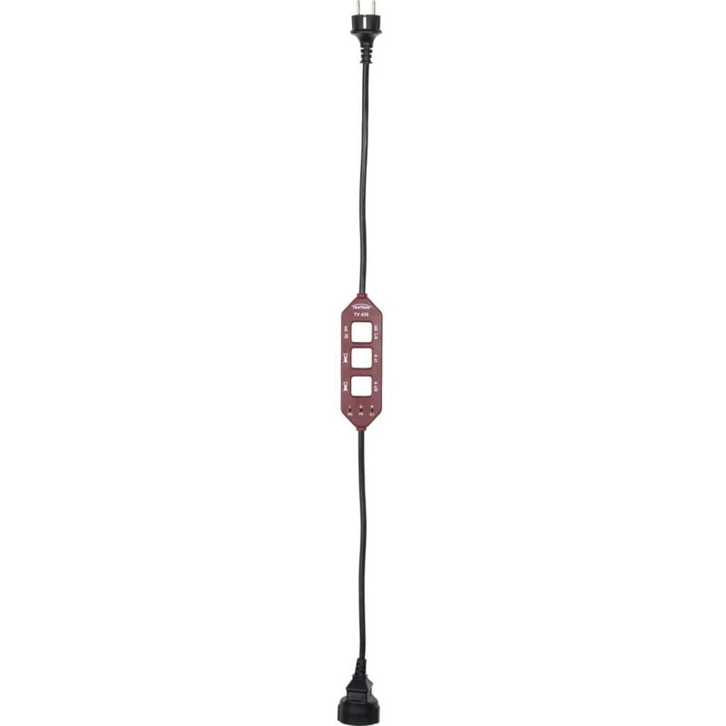 foto del prodotto testboy tv 435 adattatore per misurazioni spina schuko presa schuko rosso
