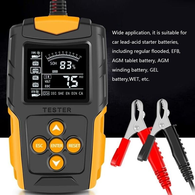 immagine 0 del prodotto tester batteria per auto 12v 24v lcd digitale analizzatore di batteria strumento diagnostico per auto soh soc cca misurazione ir per auto camion moto