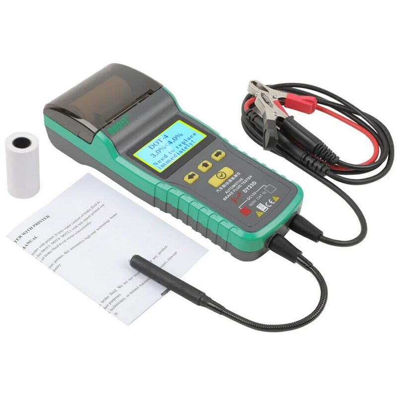 foto del prodotto tester del liquido freni per autoveicoli con stampante integrata strumento di prova preciso per una chiara visualizzazione digitale del contenuto