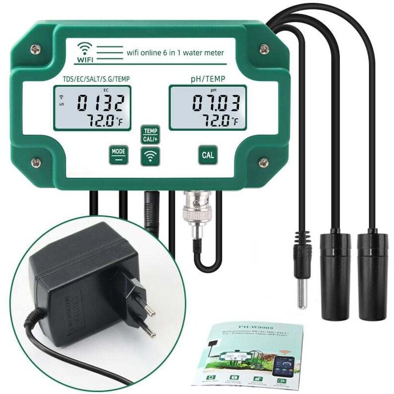foto del prodotto tester della qualit dell acqua 6 in 1 wifi monitor multiparametrico della qualit dell acqua ph digitale solidi totali