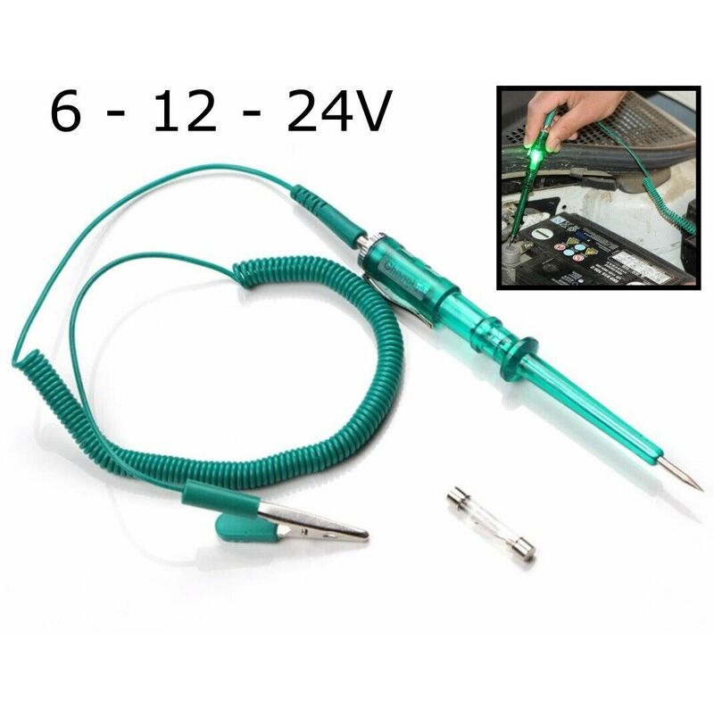 foto del prodotto tester di circuito per impianto elettrico auto camion dc 6 12 24v art.85486