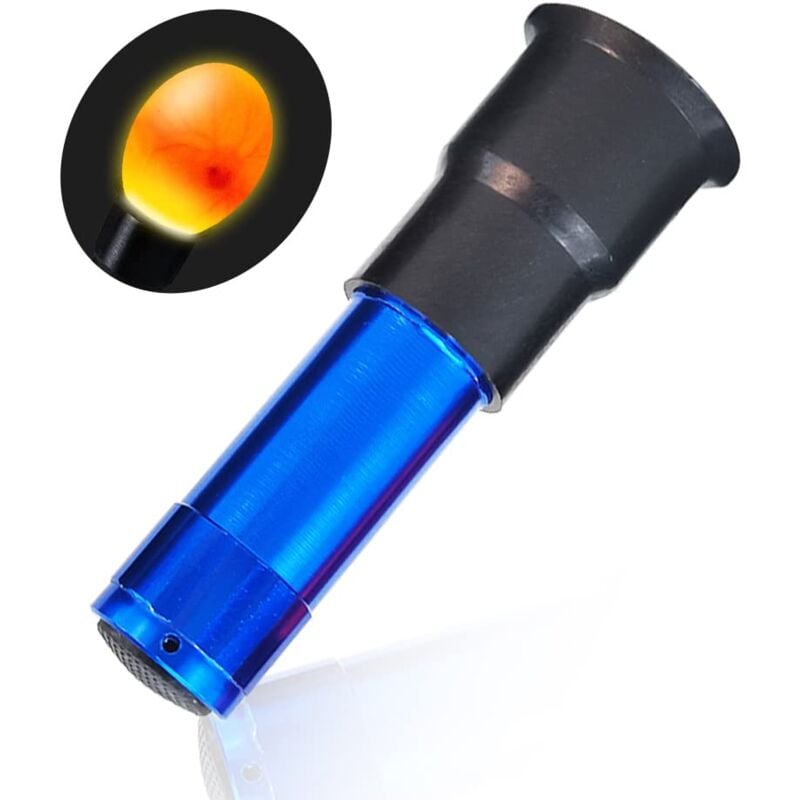 foto del prodotto tester di luce led per raffreddamento uova per polli, quaglie, pollame, incubatrice, covatrice, schiusa blu sollbry