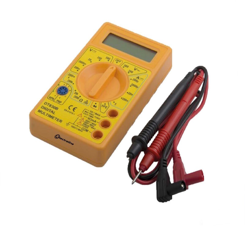 foto del prodotto tester digitale dt830b cristalli liquidi ac dc test resistenza diodi transistor