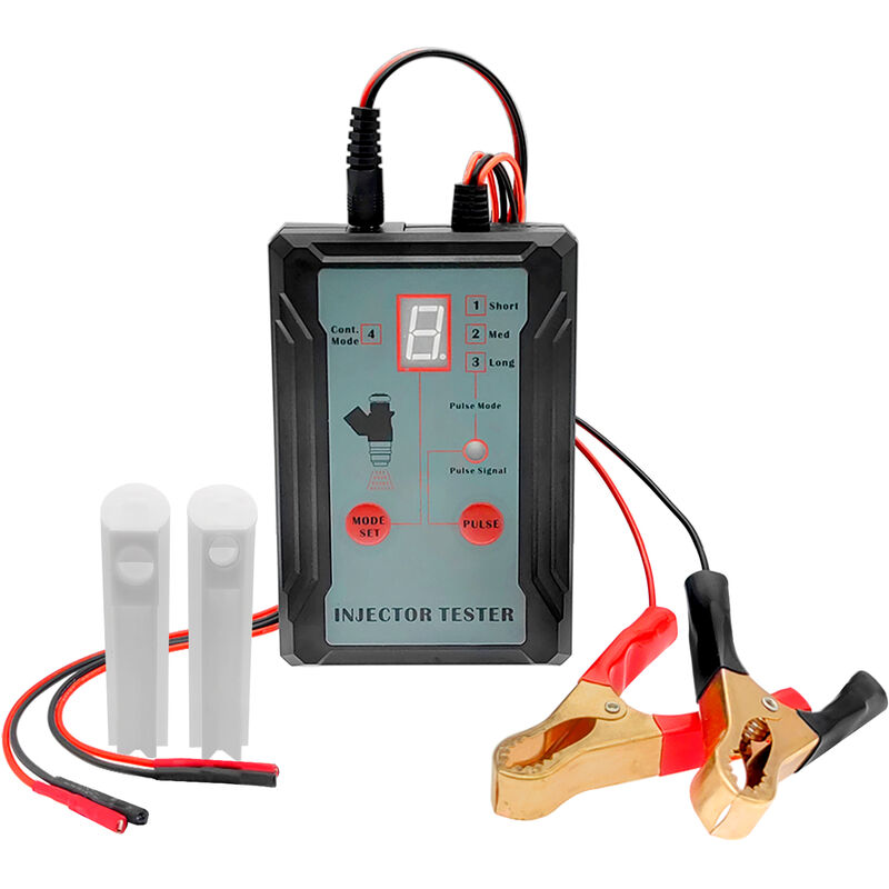 foto del prodotto tester e adattatore per iniettori di carburante per pulizia diagnostica iniettori kit di strumenti di pulizia fai da te protezione da cortocircuito