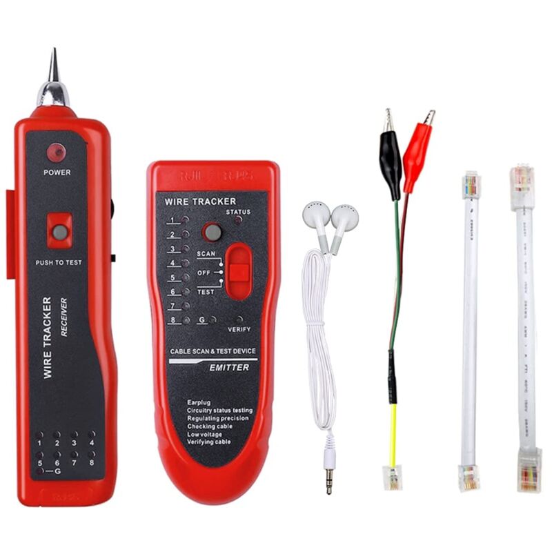 foto del prodotto tester e rilevatore di tensione, localizzatore di cavi, localizzatore di reti lan ethernet, rilevatore di toner multifunzione, tester di continuit 