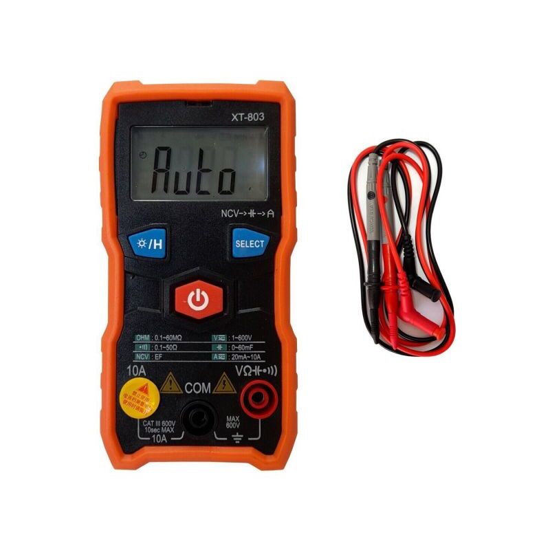 foto del prodotto tester multimeter multimetro digitale pro tester professionale con cavi xt 803
