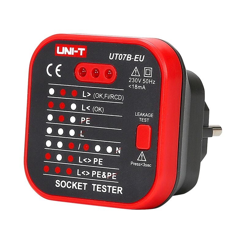 foto del prodotto tester per prese elettriche uni t ut07b eu