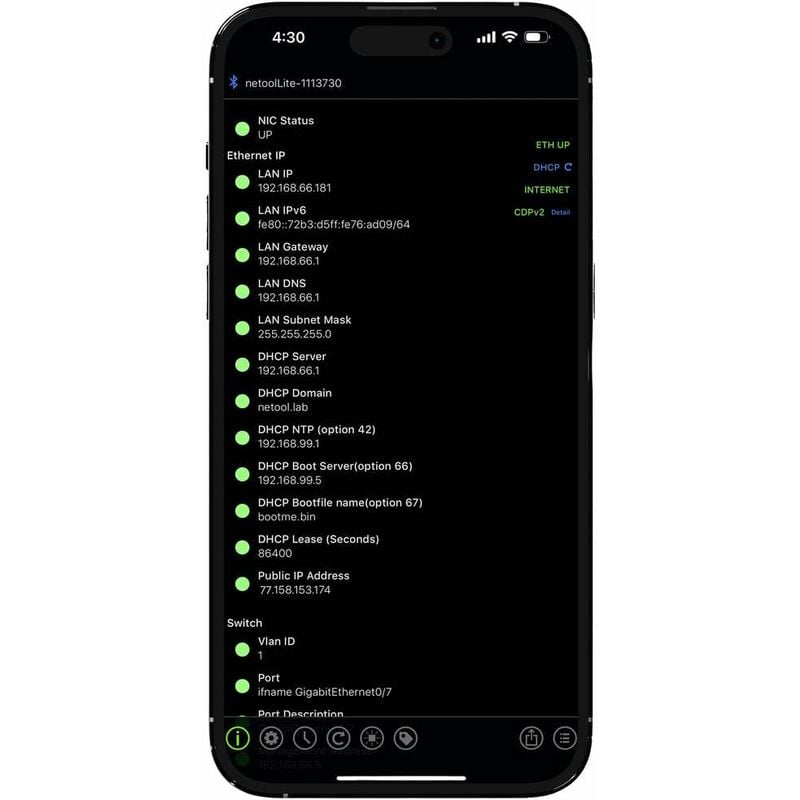 foto del prodotto tester per reti di telecomunicazione ne1e netool io lite smarter rete