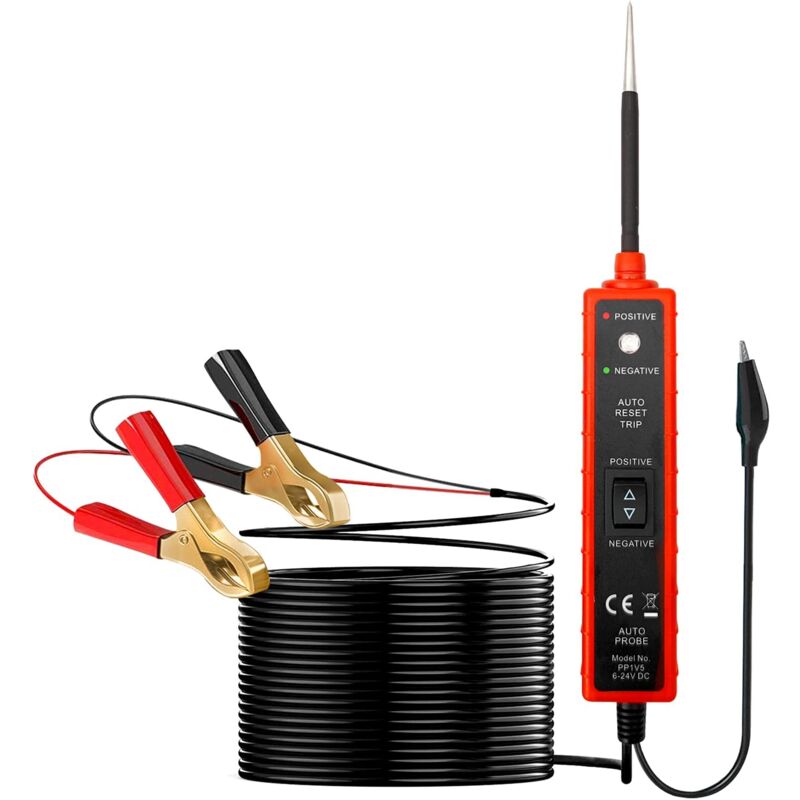 foto del prodotto tester per sistemi elettrici di circuiti automobilistici dc 6 24v, rilevatore di circuiti, analizzatore di circuiti, sonda di potenza, test di
