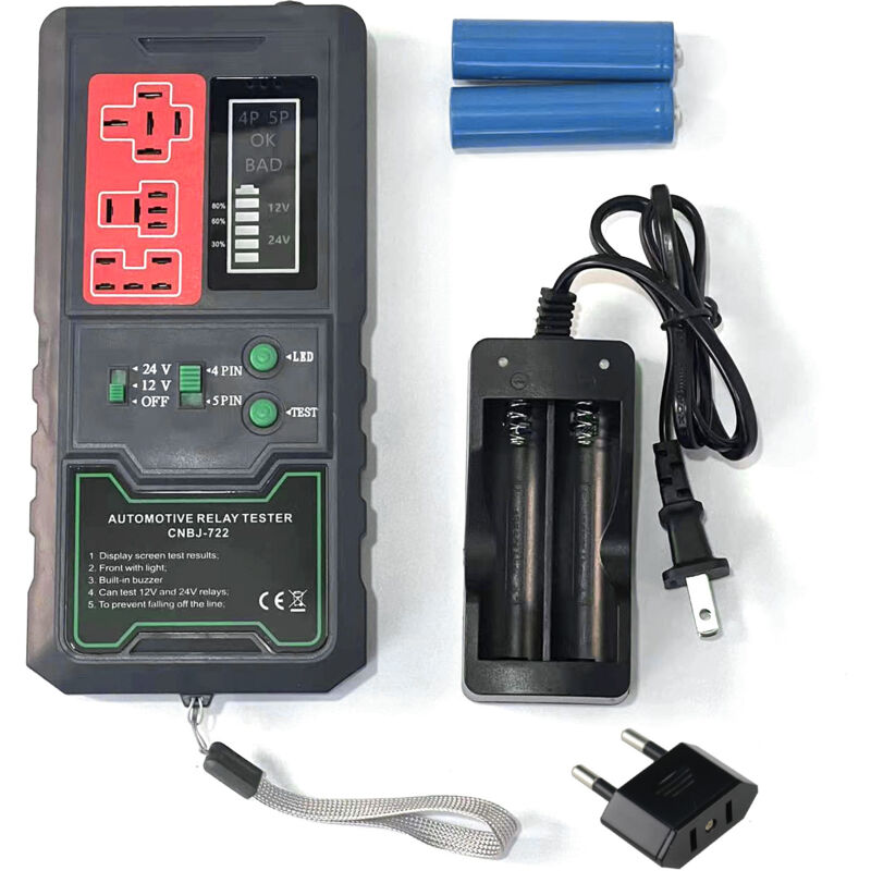 foto del prodotto tester rel elettronico per auto 12v 24v, controllo batteria auto, strumenti diagnostici per auto con spia led eosnow