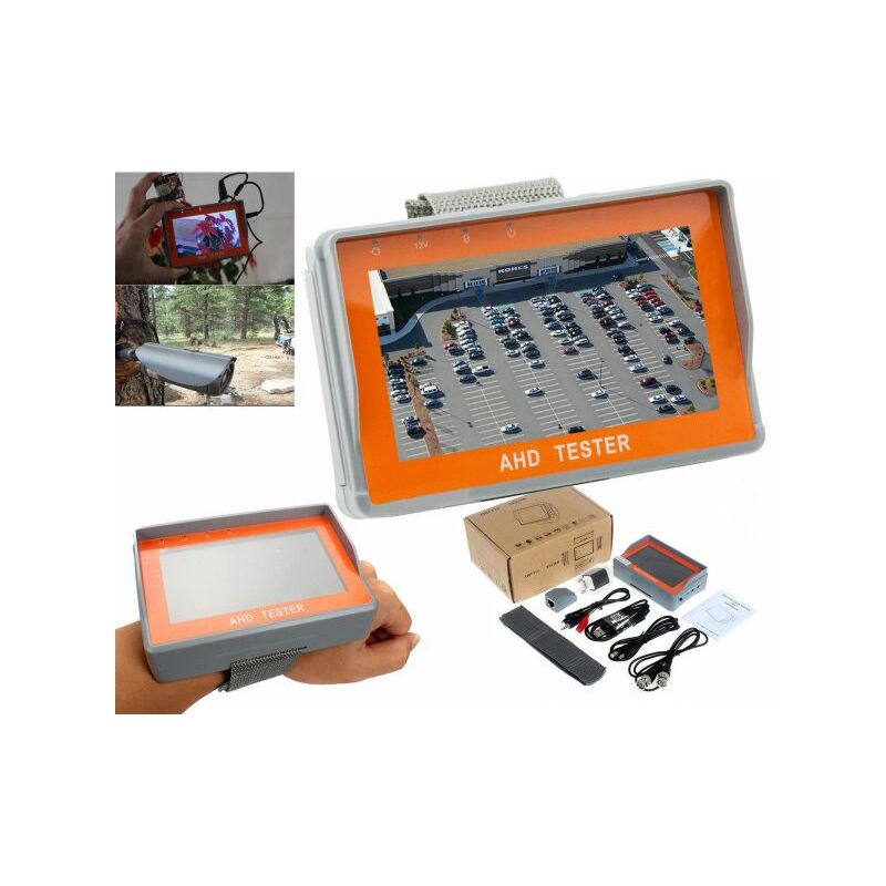 foto del prodotto tester telecamere videosorveglianza ahd monitor tft 4,3 da polso con batteria