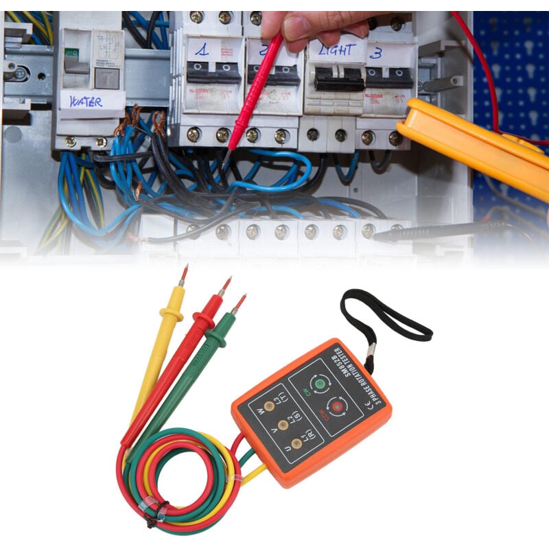 foto del prodotto testeur de rotation triphas sm852b compteur de rotation triphas num rique portable et large gamme pour les tests d' lectricit ac 60600v