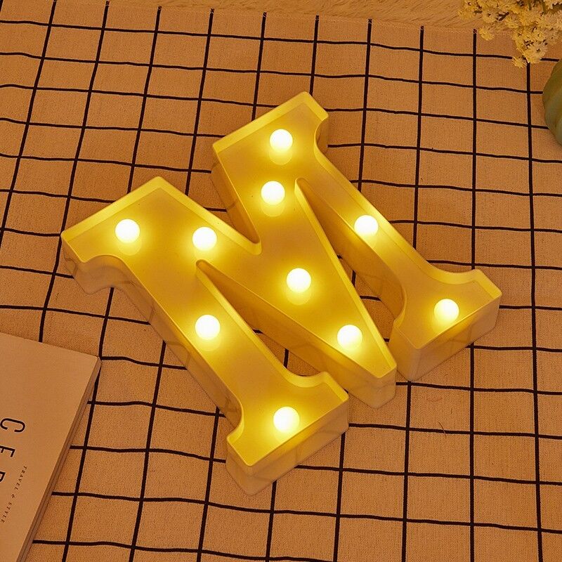foto del prodotto testi a led m luce luce bianca altezza calda da 22 cm a 2aa letters and rotules jandei