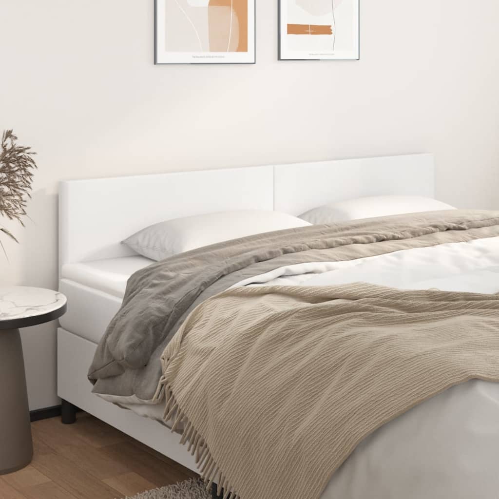 foto del prodotto testiera 2 pz bianca 90x5x78 88 cm in similpelle cod mxl 50147