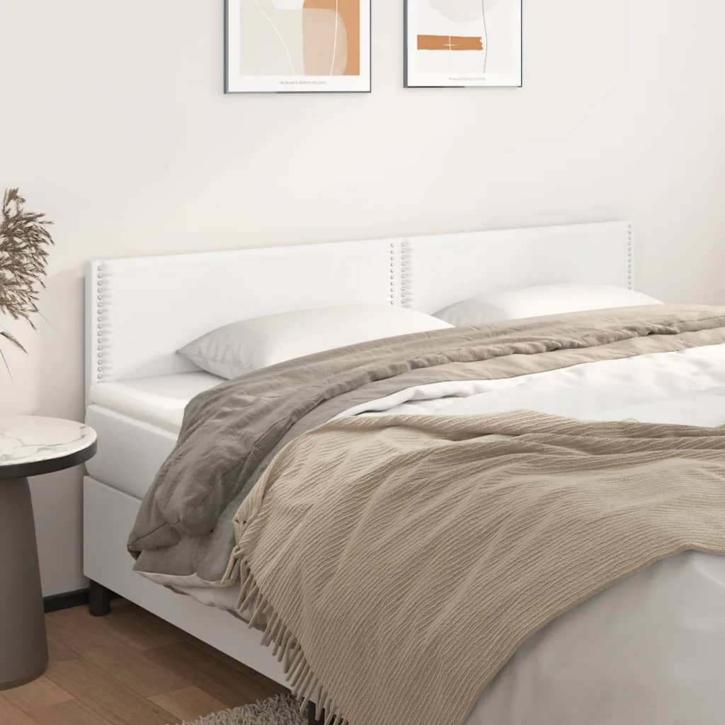 foto del prodotto testiera 2 pz bianca 90x5x78 88 cm in similpelle cod mxl 50515