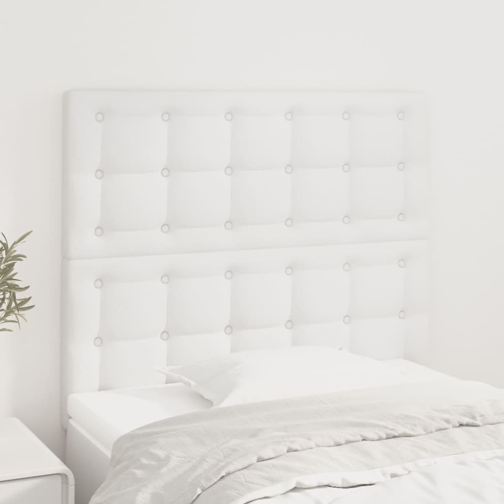 foto del prodotto testiera 2 pz bianco 80x5x78 88 cm in similpelle cod mxl 78182