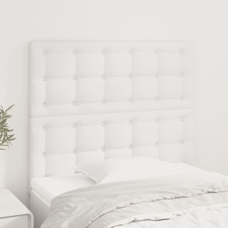 foto del prodotto testiera 2 pz bianco 80x5x78 88 cm in similpelle vidaxl