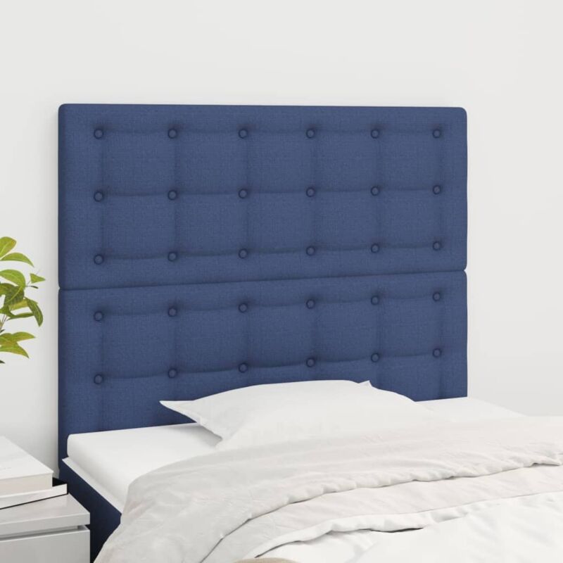 foto del prodotto testiera 2 pz blu 80x5x78 88 cm in tessuto vidaxl